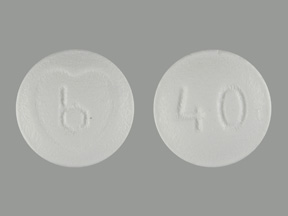 Pill b 40 White Round is Bisoprolol Fumarate and Hydrochlorothiazide