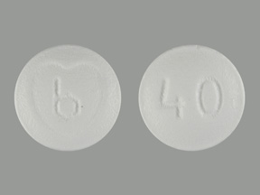 Pill b 40 White Round is Bisoprolol Fumarate and Hydrochlorothiazide
