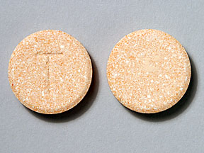 Pill T Orange Round is Potassium Bicarbonate