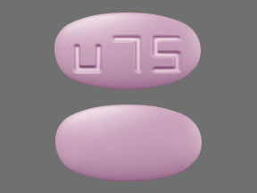 Pill u75 Purple Oval is Briviact