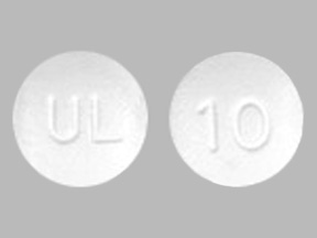 Pill UL 10 White Round is Bisoprolol Fumarate