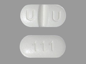 Pill U U 111 White Capsule/Oblong is Lamotrigine