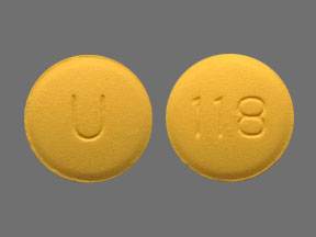 Pill U 118 Yellow Round is Topiramate