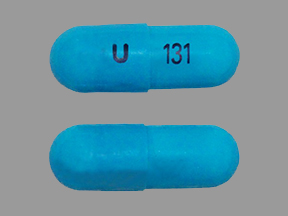 Pill U 131 Blue Capsule/Oblong is Zaleplon