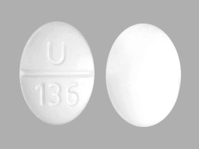 Pill U 136 White Oval is Clonidine Hydrochloride