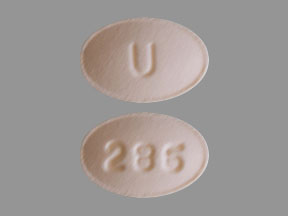 Pill U 286 Orange Oval is Tadalafil