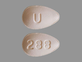 Pill U 288 Orange Egg-shape is Tadalafil