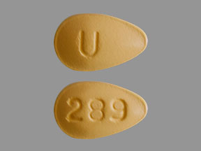 Pill U 289 Yellow Egg-shape is Tadalafil