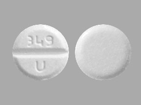 Pill 349 U is Allopurinol 100 mg