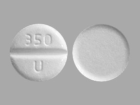 Pill 350 U White Round is Allopurinol