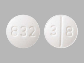 Pill 832 3 8 White Round is Oxybutynin Chloride