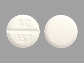 Pill AC 357 White Round is Doxazosin Mesylate