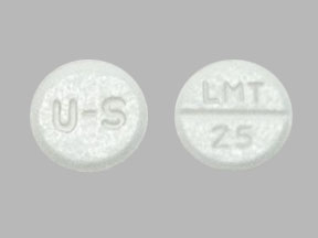Pill U-S LMT 25 White Round is Lamotrigine