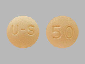 Pill U-S 50 Yellow Round is Topiramate