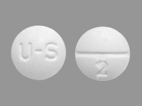 Pill U-S 2 White Round is Clonazepam