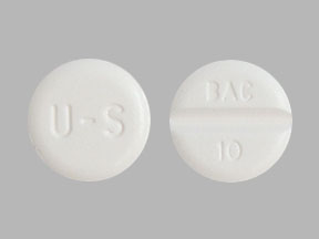 Pill U-S BAC 10 is Baclofen 10 mg