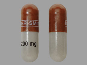 Pill UPSHER-SMITH 200 mg Brown Capsule-shape is Qudexy XR
