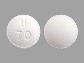 Pill U 70 White Round is Fluvoxamine Maleate