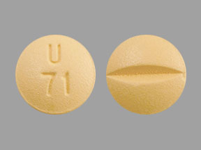 Pill U 71 Yellow Round is Fluvoxamine Maleate