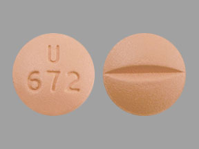 Pill U 672 Tan Round is Fluvoxamine Maleate