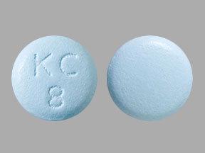 Pill KC 8 Blue Round is Klor-Con