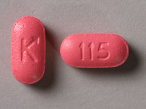 Pill K 115 Pink Oval is Diphenhist