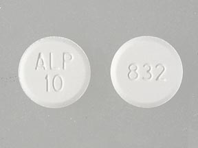 Pill ALP     10 832 White Round is Amlodipine Besylate