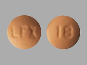 Pill LFX 18 Peach Round is Lucemyra