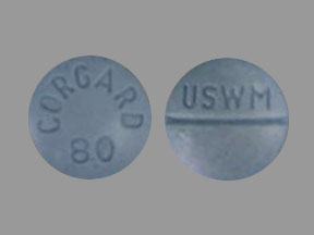 Pill CORGARD 80 USWM is Corgard 80 mg