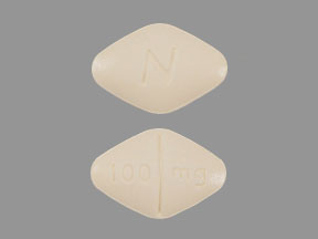 Pill N 100 mg Yellow Four-sided is Azasan