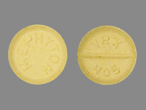 Pill MEPHYTON VRX 405 Yellow Round is Phytonadione