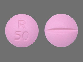 Pill R 50 Pink Round is Metoprolol Tartrate