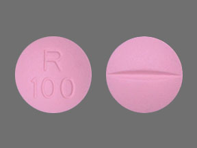 Pill R 100 Pink Round is Metoprolol Tartrate