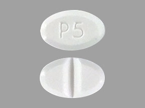 Pill P5 White Oval is Hydrocortisone