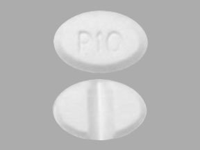 Pill P10 White Oval is Hydrocortisone