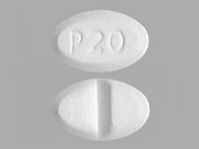 Pill P20 White Oval is Hydrocortisone