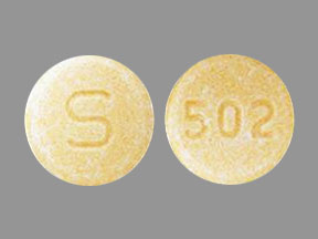 Pill S 502 Peach Round is Amantadine Hydrochloride