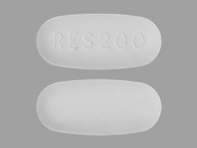 Pill RES200 White Capsule/Oblong is Rescriptor