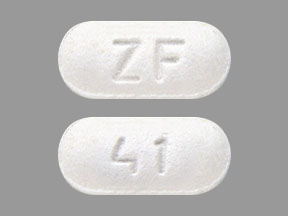 Pill ZF 41 White Capsule-shape is Memantine Hydrochloride