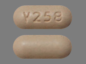 Pill V258 is PrePlus prenatal multivitamin with iron 27 mg and folic acid 1 mg