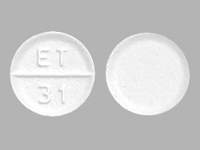 Pill ET31 White Round is Chlorthalidone