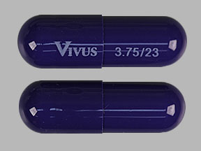 Pill VIVUS 3.75/23 Purple Capsule/Oblong is Qsymia