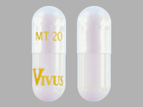 Pill MT 20 VIVUS White Capsule/Oblong is Pancreaze