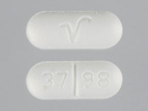 Pill 3798 V White Capsule-shape is Isosorbide Mononitrate Extended-Release