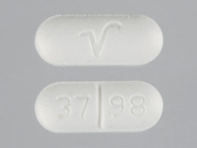 Pill 3798 V White Capsule/Oblong is Isosorbide Mononitrate Extended-Release