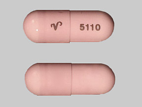 Pill 5110 V Pink Capsule/Oblong is Propoxyphene  Hydrochloride