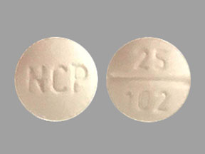 Pill NCP 25 102 White Round is Dapsone