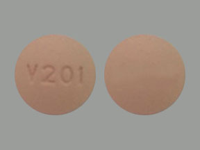 Pill V201 is Av-VITE FB Forte Vitamin B Complex with Folic Acid