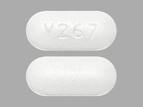 Pill V267 is PNV Tabs 29-1 Prenatal Multivitamins with Folic Acid 1 mg