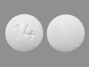 Pill 14 White Round is Olanzapine